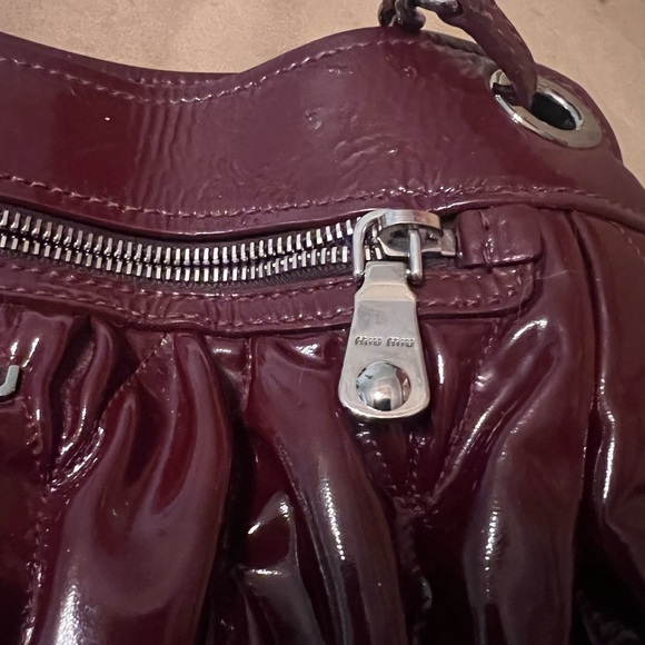 MIU MIU Gray Matelassé Ruffled Puff Leather - Picture 13 of 16